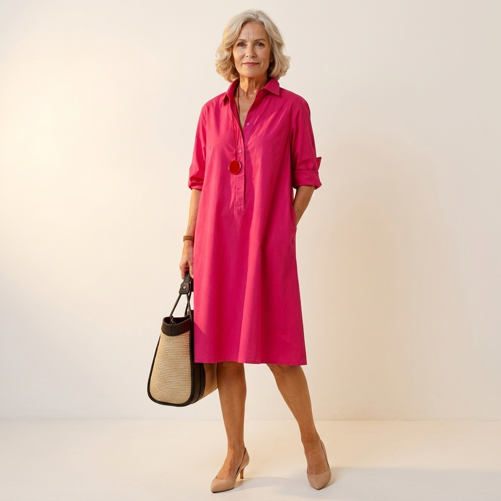 Chloe | The Fuchsia Shirt-Dress