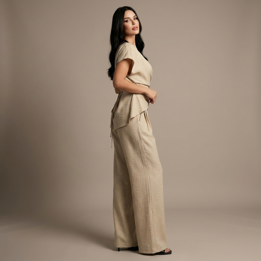 Margaux Drape-Front Two-Piece Set