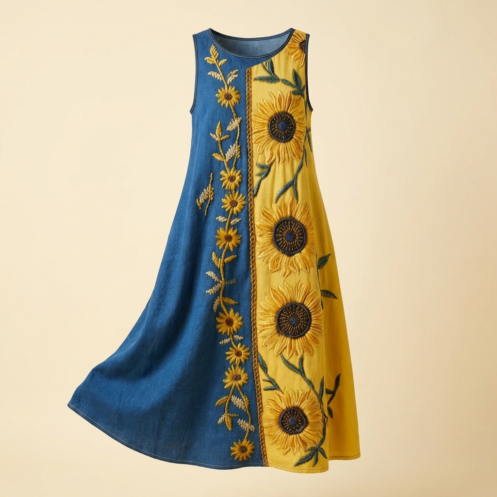 The Tournesol Sunflower Midi Dress