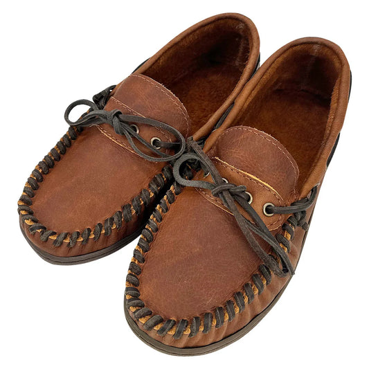 Men's Wide Leather Moccasin Shoes