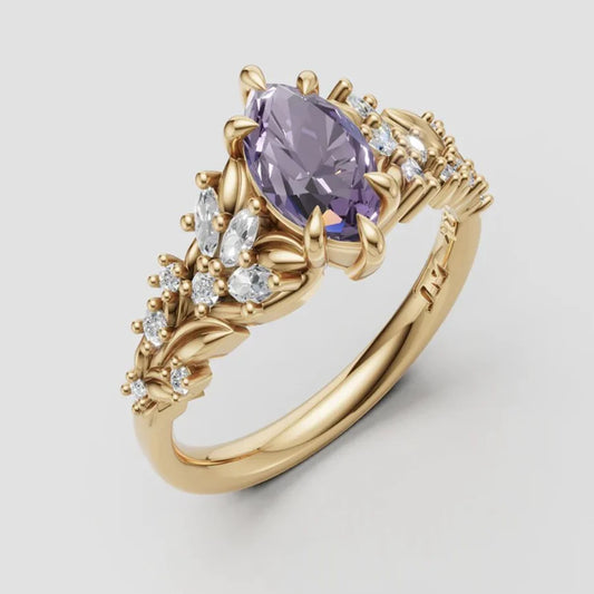Violet Garden Oval Ring