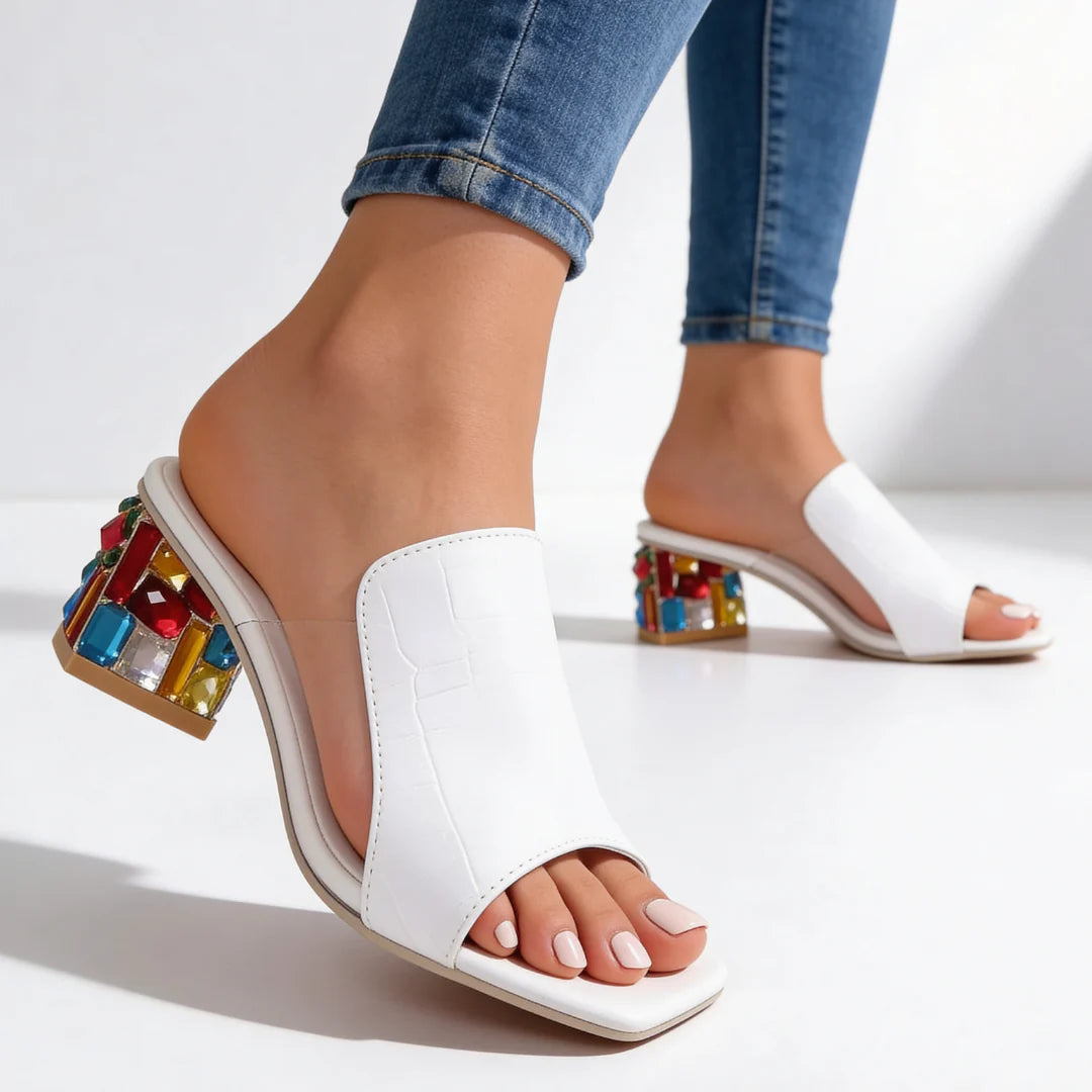 Mira Jewel Heel Slides
