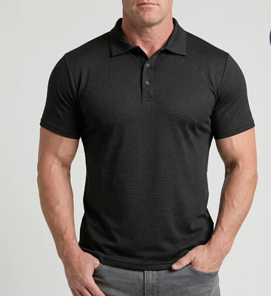 The Waffle Drape Polo