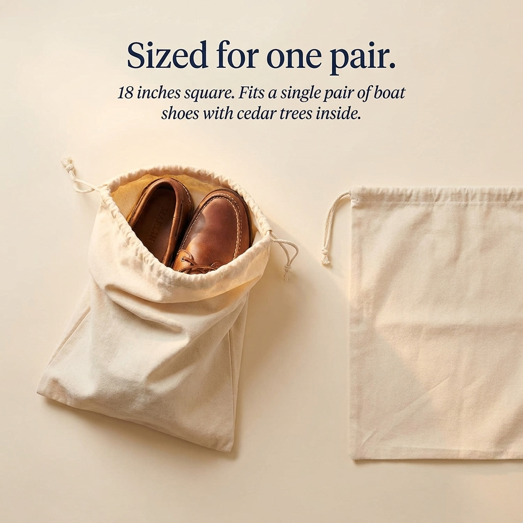 Cotton Shoe Bags — 2-Pack