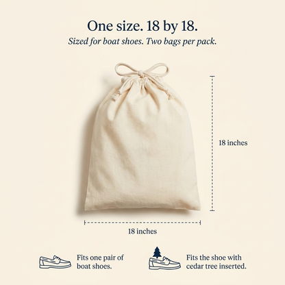 Cotton Shoe Bags — 2-Pack