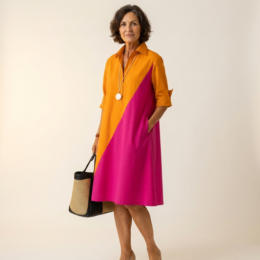 Kayla | The Colorblock Shift-Dress