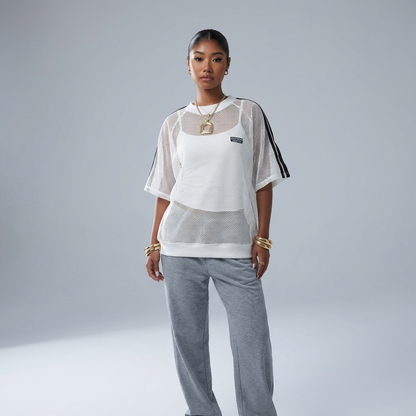 Varsity Mesh Oversized Layering Tee