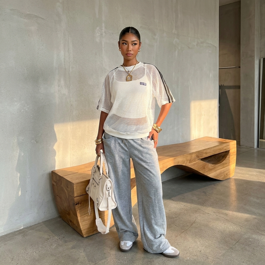 Varsity Mesh Oversized Layering Tee