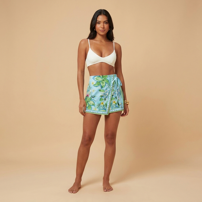 Bali Tropical Wrap Skort