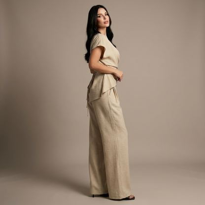 Margaux Drape-Front Two-Piece Set