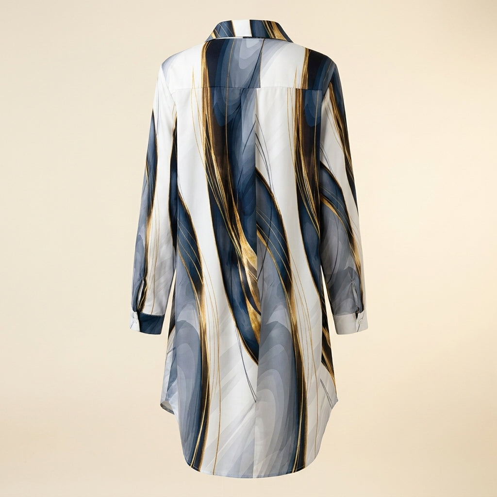 The Portofino Brushstroke Shirt Dress