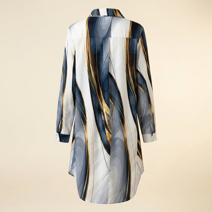 The Portofino Brushstroke Shirt Dress